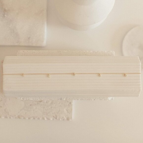 Women's Gold Cubic Zirconia Layered Necklace 16+2in Elegant Jewelry Gift - Picture 6 of 6